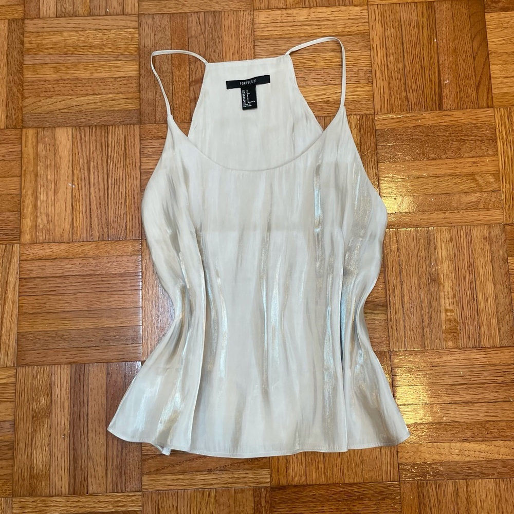 NWOT Gold Satin Tank